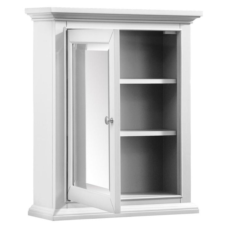27.25 in. W x 28.00 in. H Framed Rectangular Beveled Edge Bathroom Vanity Mirror in White finish