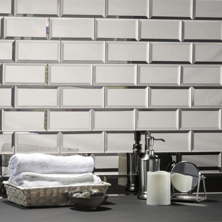 ABOLOS Reflections Silver Straight Edge 3 in. x 12 in. Glass Mirror Subway Wall Tile (14 sq. ft. / case)