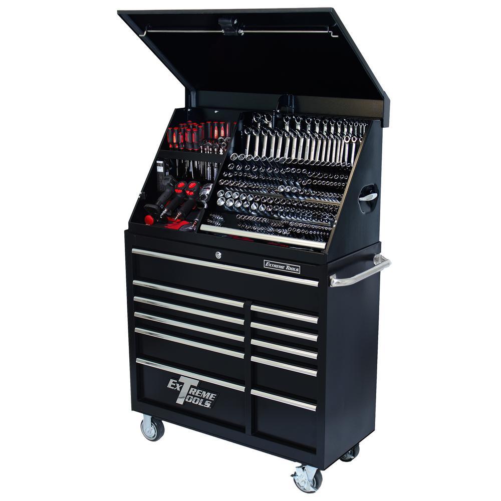 41 in. 0-Drawer Portable Workstation Top Chest in Textured Black - Super Arbor