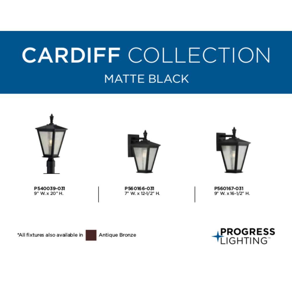 Cardiff Line Voltage 1-Light Black 4x4 Deck Post Light Post Lantern - Super Arbor