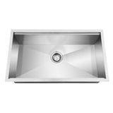 All-in-One Undermount Stainless Steel 32 in. Single Bowl Kitchen Workstation Sink with Faucet and Accessories Kit - Super Arbor