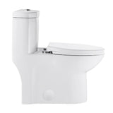 Sublime 1-Piece 0.8/1.28 GPF Dual Flush Elongated Toilet in White - Super Arbor