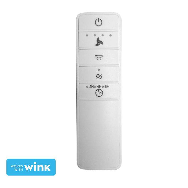 Universal Wink Enabled White Ceiling Fan Premier Remote Control