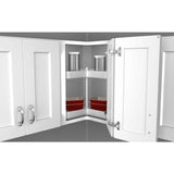 Rev-A-Shelf 24 in White Polymer Kidney Lazy Susans 2-Shelf