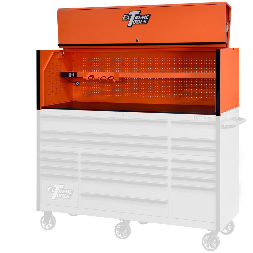 RX Professional 72 in. 0-Drawer Extreme Power Workstation Hutch in Orange - Super Arbor