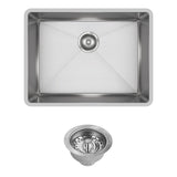 Crosstown Undermount Stainless Steel 32 in. Single Bowl Kitchen Sink with Center Drain