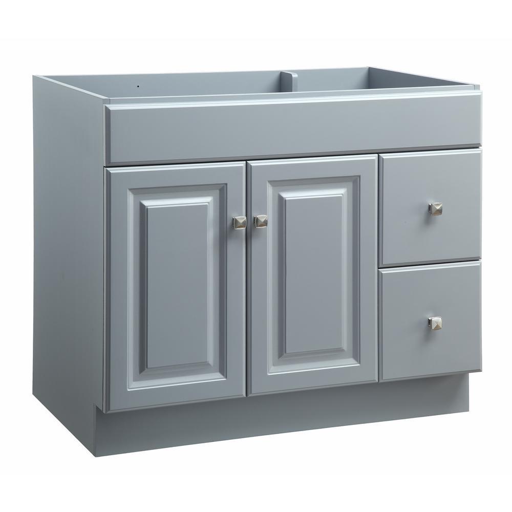 Wyndham 24 in. W x 18 in. D Unassembled Bath Vanity Cabinet Only in White Semi-Gloss