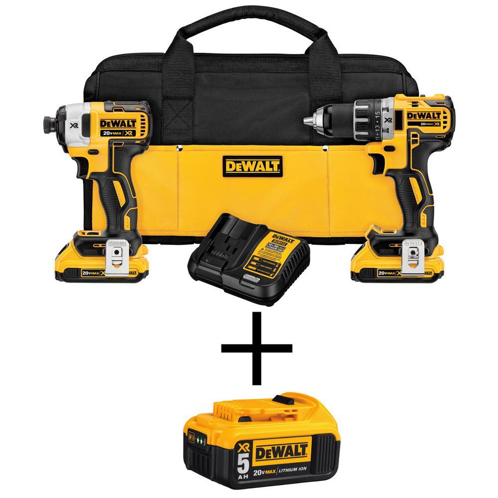 20-Volt Max Lithium-Ion Cordless Combo Kit (10-Tool) w/ (2) Batteries 2.0Ah, Charger & Tool Bag - Super Arbor