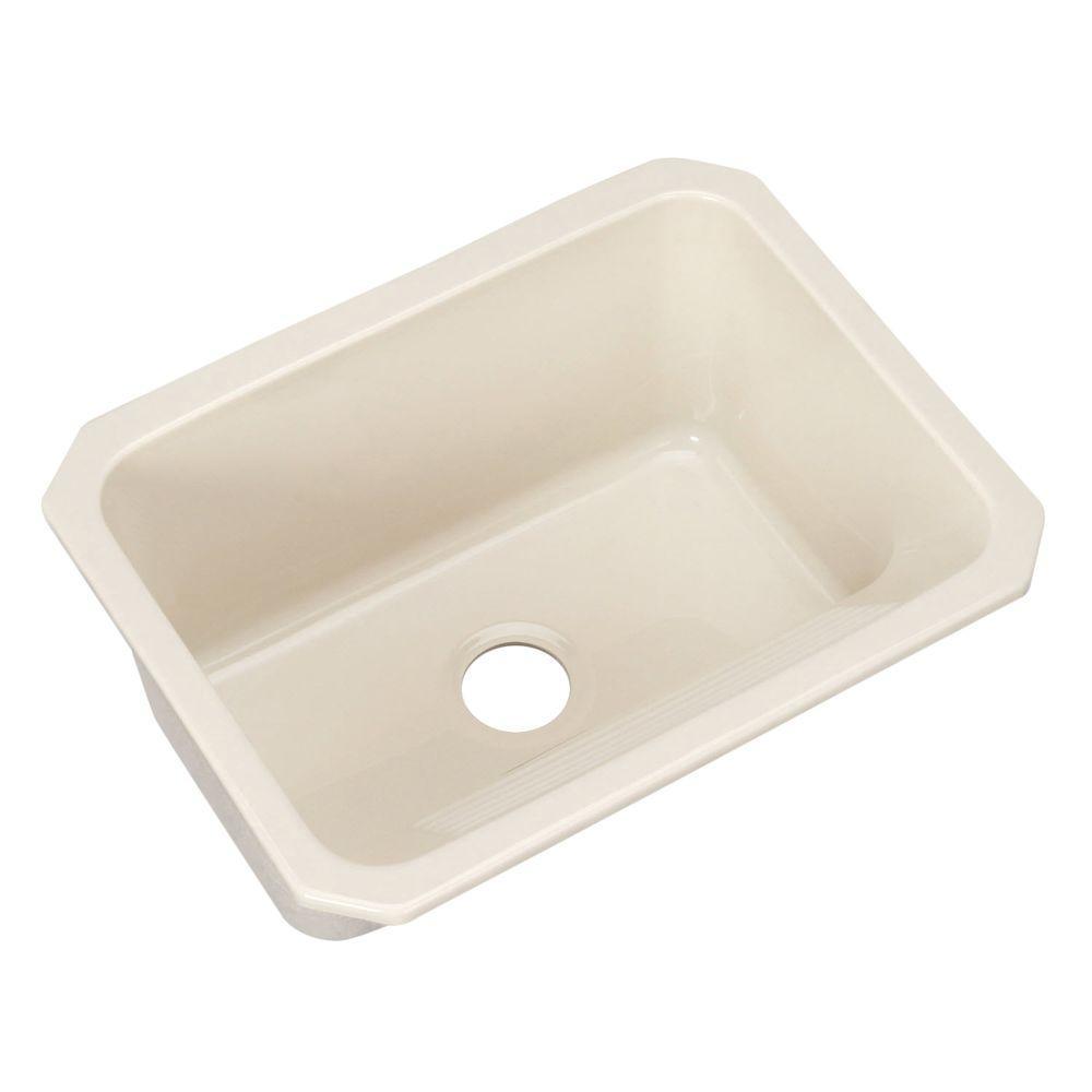 Kensington Undermount Acrylic 25 in. Single Bowl Utility Sink in White - Super Arbor