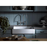 Whitehaven Farmhouse Apron Front Self-Trimming Cast Iron 30 in. Single Bowl Kitchen Sink in White - Super Arbor