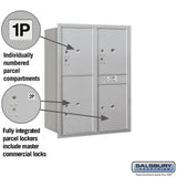 3700 Horizontal Series 3-Parcel Locker Recessed Mount Mailbox - Super Arbor