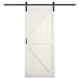 RELIABILT 42-in x 84-in White Primed K-frame Mdf Single Bypass Barn Door (Hardware Included)
