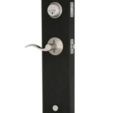 Plymouth Satin Nickel Double Cylinder Deadbolt with Accent Lever Door Handleset - Super Arbor