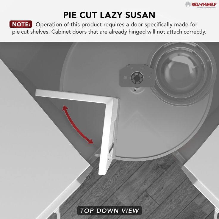 Rev-A-Shelf 2-Tier Plastic Pie-cut Cabinet Lazy Susan