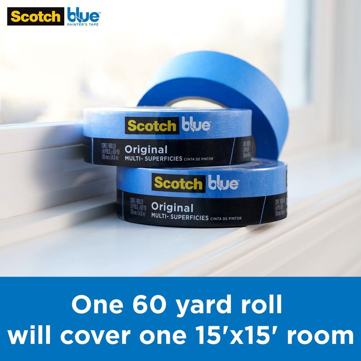 ScotchBlue Original Painter's Tape, Blue, 0.94 in x 60 yd, 1 Roll