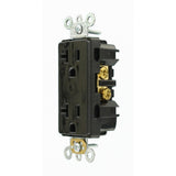 Decora Plus 20 Amp Industrial Grade Duplex Outlet, Black - Super Arbor