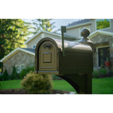 Garrison Large, Steel, Post Mount Mailbox, Venetian Bronze - Super Arbor