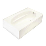 Windward 60 in. x 42 in. Acrylic Alcove Bathtub with Integral Apron and Right-Hand Drain in White - Super Arbor