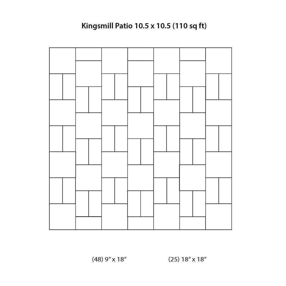 Patio-on-a-Pallet 126 in. x 126 in. Concrete Tan Variegated Kingsmill Yorkstone Paver - Super Arbor