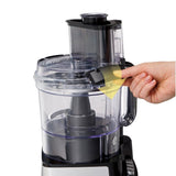Stack and Snap 12-Cup 3-Speed Stainless Steel and Black Food Processor