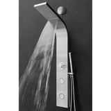 39 in. 2-Jet Easy Connect Shower Panel System in Stainless Steel with Rainfall Waterfall Shower Head and Shower Wand