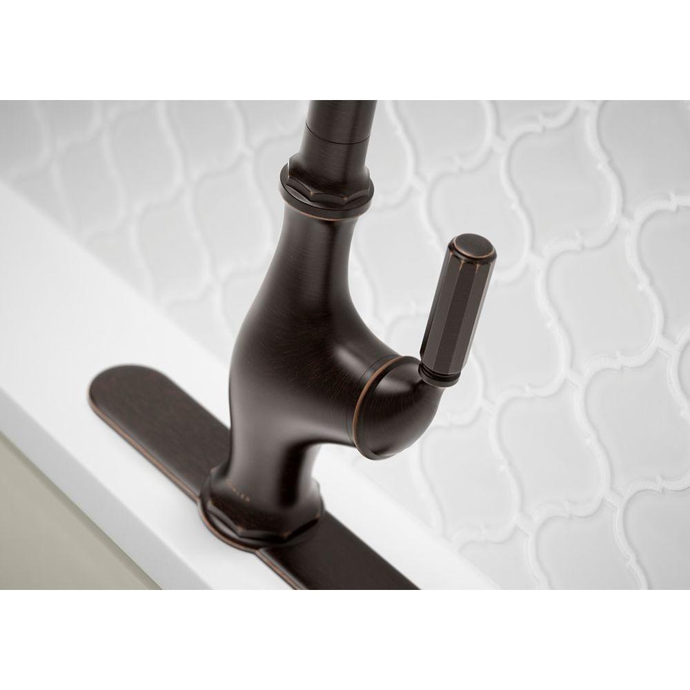 Worth Single-Handle Pull-Down Sprayer Kitchen Faucet in Oil Rubbed Bronze - Super Arbor