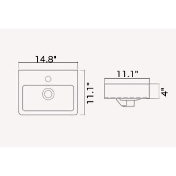 Nameeks Mini Wall Mounted Bathroom Sink in White