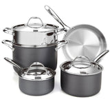 Multi-Ply Clad 10-Piece Stainless Steel Nonstick Cookware Set