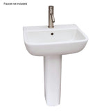 Barclay Products Series 600 20 in. Pedestal Combo Bathroom Sink with 1 Faucet Hole in White