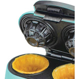 Blue Double Waffle Bowl Maker