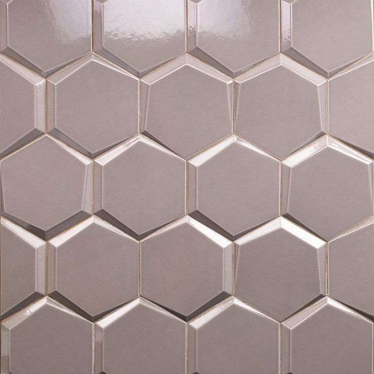 Magen Leveled-Hex Gray Polished Ceramic Hexagon Tile