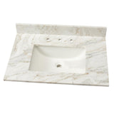 49 in. W Marble Vanity Top in Arabescato Venato - Super Arbor
