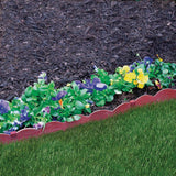 EasyFlex 20 ft. Red Woodgrain 2-in-1 Plastic Landscape Edging Kit - Super Arbor