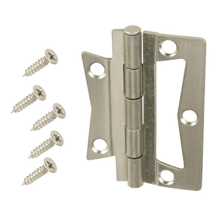 2-1/2 in. Bright Brass Non-Mortise Hinges (2-Pack)