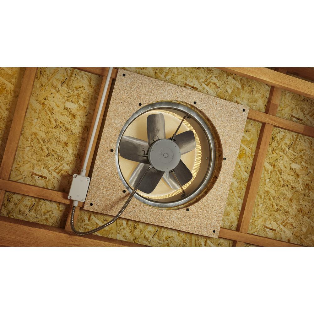 1500 CFM Weatherwood Galvanized Steel Electric Powered Attic Fan with Adjustable Thermostat - Super Arbor