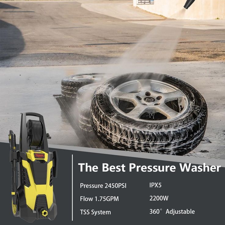 Realm 2450 PSI 1.75 GPM 14.5 Amp Cold Water Electric Pressure Washer in Yellow Black (Standard Edition)