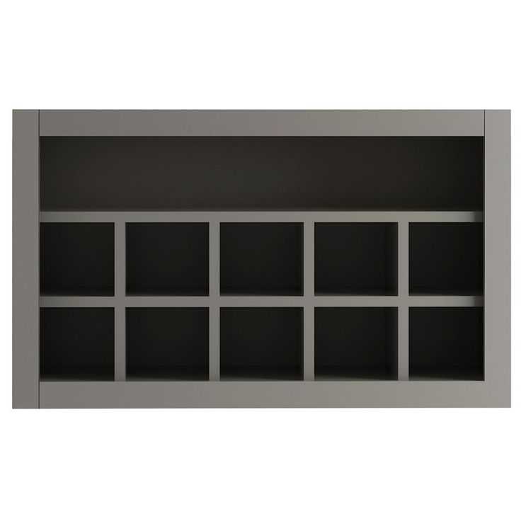Edson Shaker Ready-to-Assemble 30x18x12 in. Wall Flex Cabinet with Shelves and Dividers in Gray