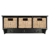 Safavieh Finley Hanging 3 Basket Wall Rack (Black)
