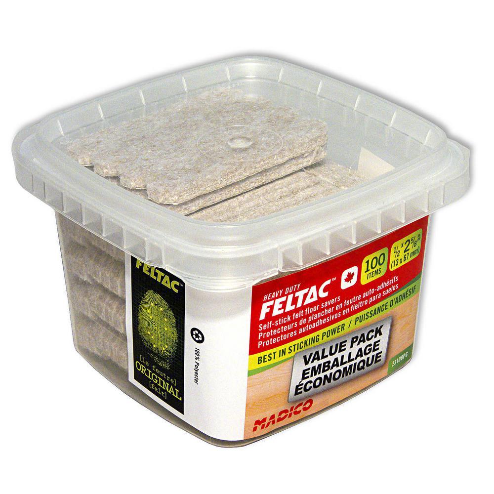 2-5/8 in. Self-adhesive Felt Pads (100-Pack) - Super Arbor