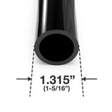 1 in. x 5 ft. Black Furniture Grade Schedule 40 PVC Pipe (2-Pack) - Super Arbor