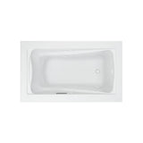 Green Tea 60 in. x 36 in. Reversible Drain EcoSilent EverClean Whirlpool Tub in White - Super Arbor