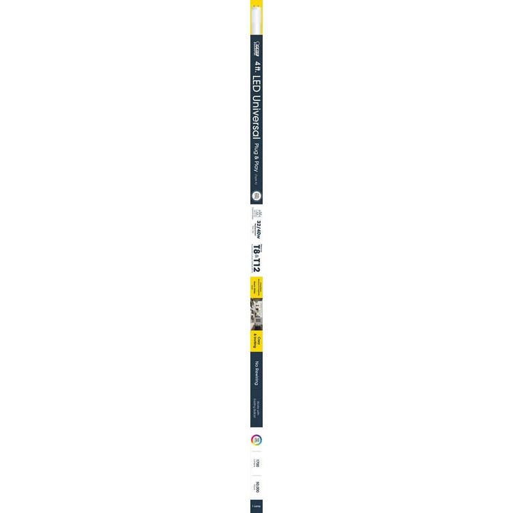 Feit Electric 4 ft. 14-Watt T8 32W Equivalent Warm White (3000K) G13 Plug and Play Linear LED Tube Light Bulb (10-Pack)