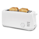 4-Slice White Long Slot Toaster with Cool-Touch Exterior