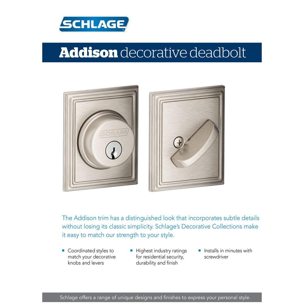 Addison Matte Black Single Cylinder Deadbolt - Super Arbor