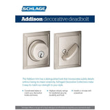 Addison Matte Black Single Cylinder Deadbolt - Super Arbor