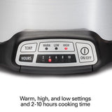 4 Qt. Stainless Steel Slow Cooker with Built in Timer