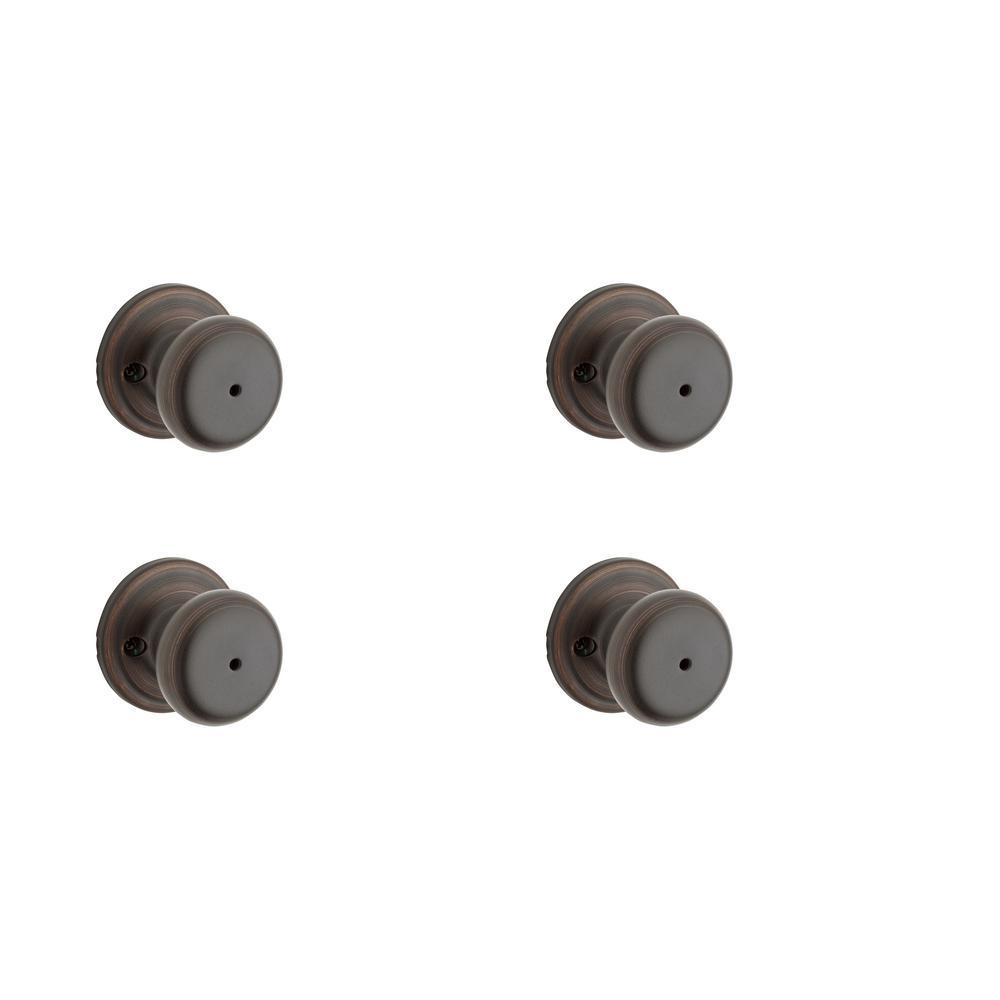 Juno Venetian Bronze Privacy Bed/Bath Door Knob - Super Arbor