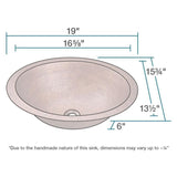 MR Direct Dual-Mount Bathroom Sink in Copper