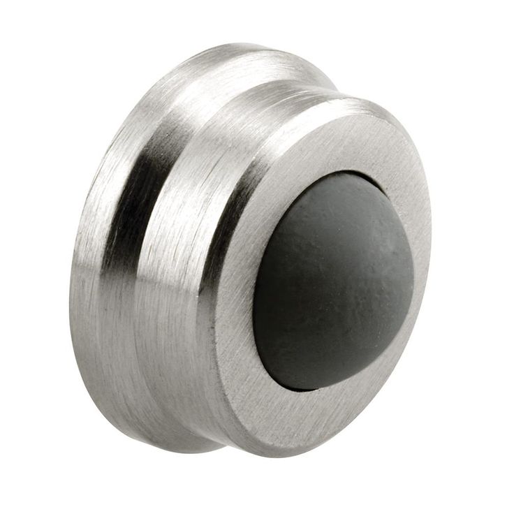 1 in., Cast Brass, Brushed Chrome, Wall Stop with Convex Bumper