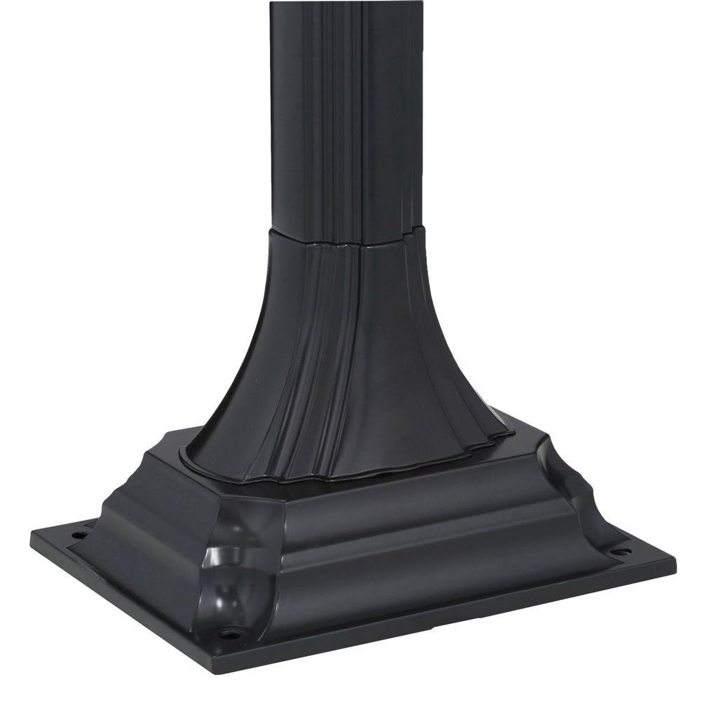 Pedestal All-in-One, Large, Aluminum, Locking, Mailbox & Post Combo, Black - Super Arbor